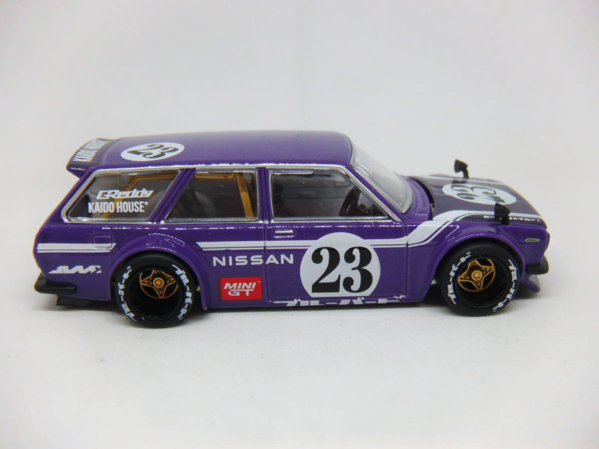 KAIDO★HOUSE MINI GT #062 DATSUN 510 WAGON V1 街道ハウス ミニGT #062 ダットサン 510 ワゴン V1 カーボンパープルの画像4