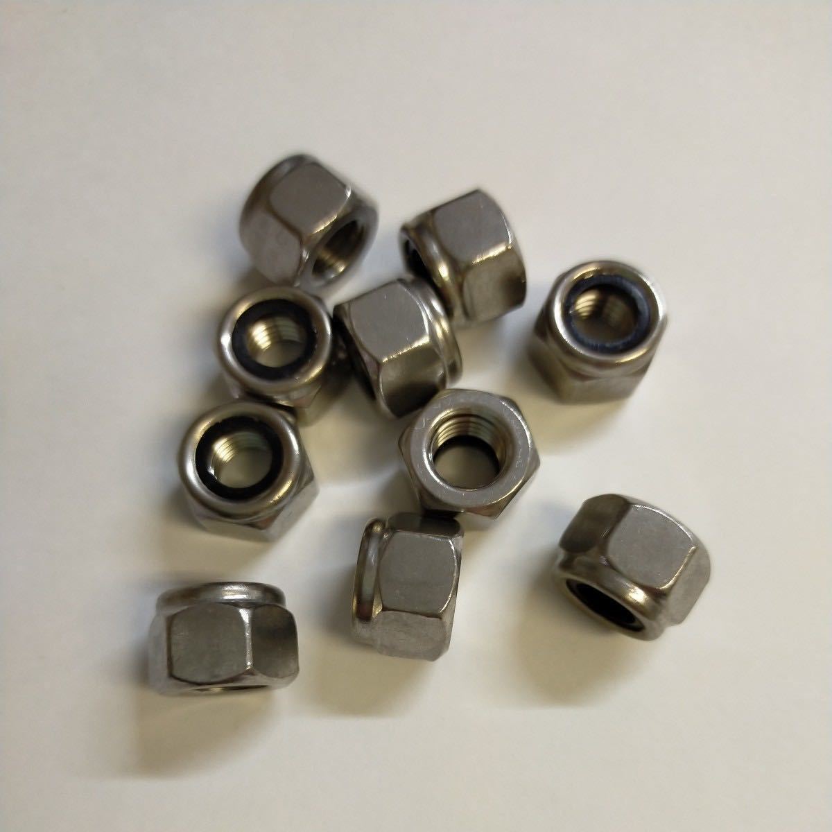  sending 230~* stainless steel * nylon nut M8 10 piece P1.25 flat diameter 13 stain nylon nut 