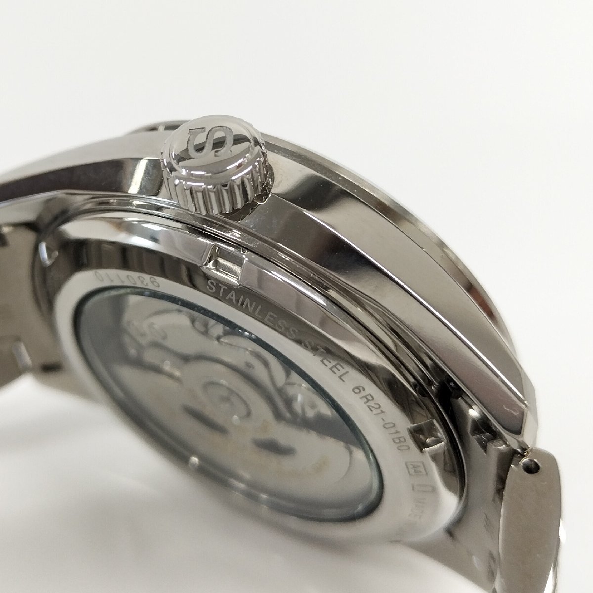 ●美品 セイコー 腕時計 SEIKO プレザージュ プレステージライン 6R21-01B0 SARW021 メンズ ホワイト文字盤 自動巻き 中古[ne]D12h4の画像8