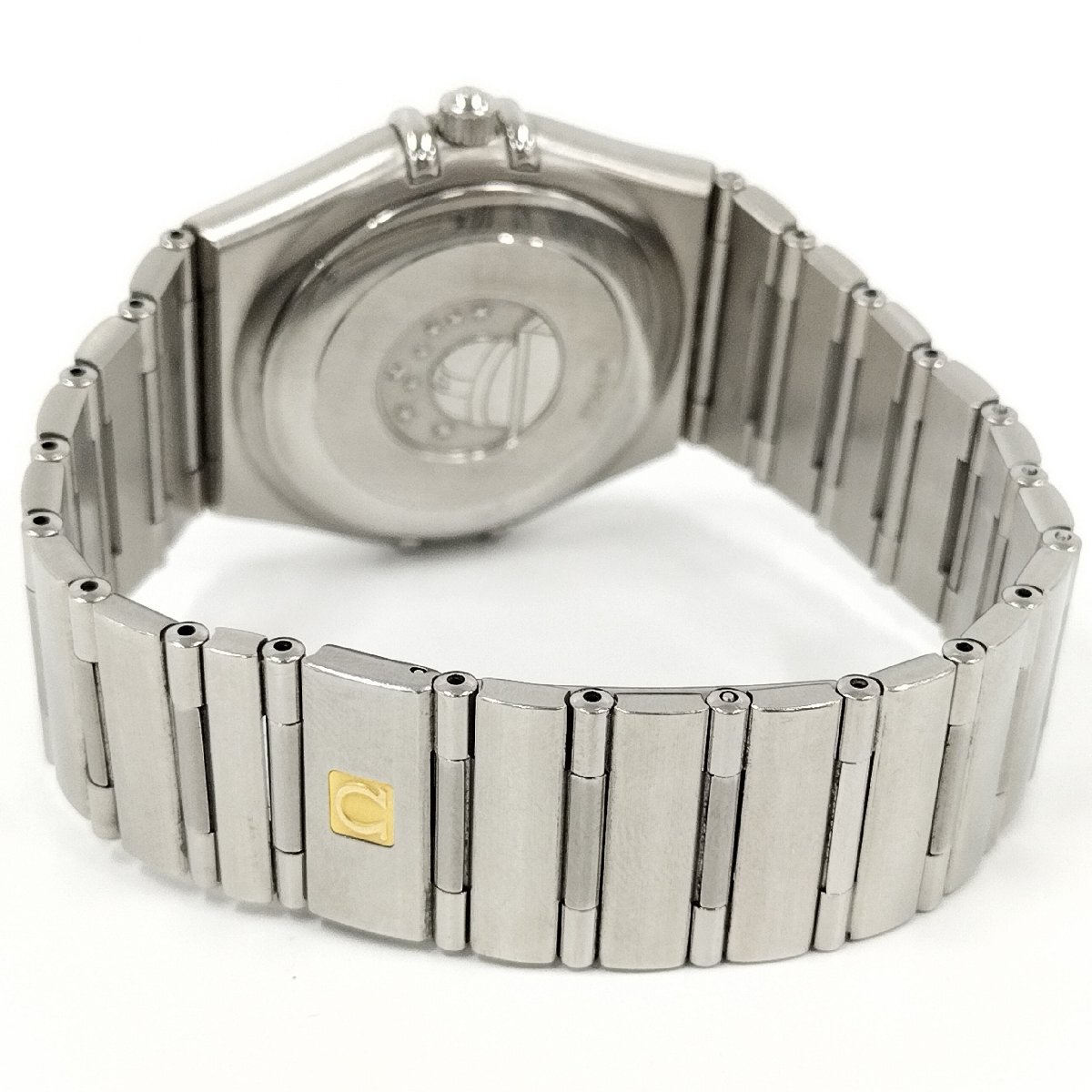 ●ジャンク OMEGA オメガ コンステレーション シルバー メンズ腕時計 ネイビー文字盤 クォーツ デイト 中古[ne]u568の画像5
