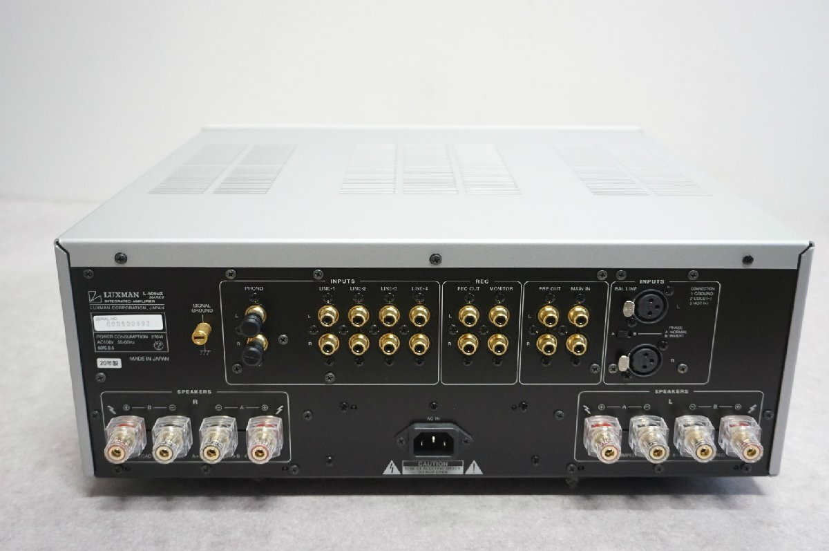 [SK][D4265317S] LUXMAN Luxman L-505uX MARKⅡ pre-main amplifier 2020 year made original box, remote control etc. attaching 