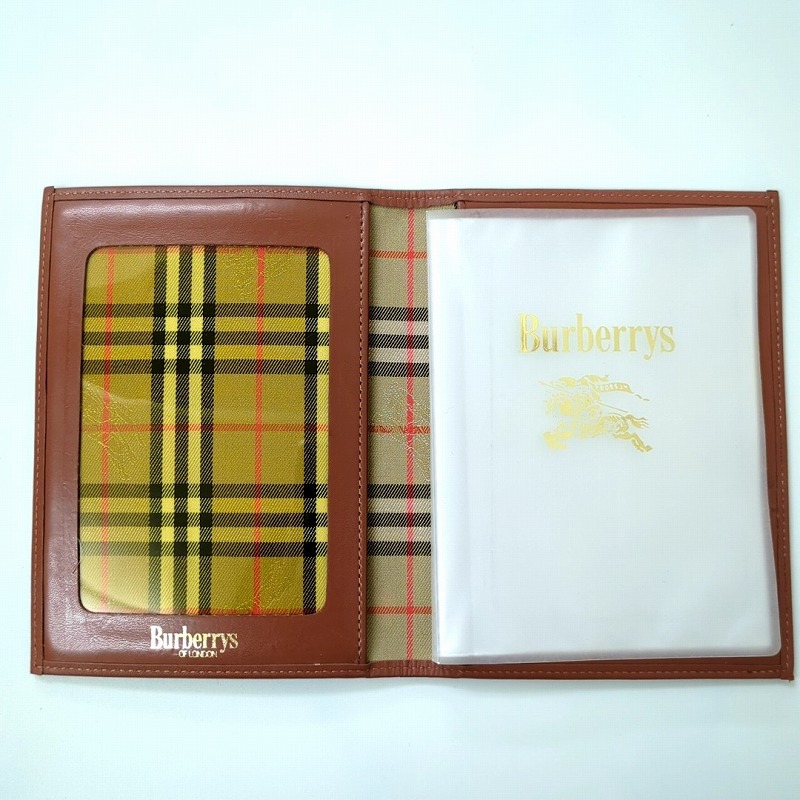 BURBERRY バーバリー フォトフレーム 写真入れ レザー ブラウン 手帳カバー