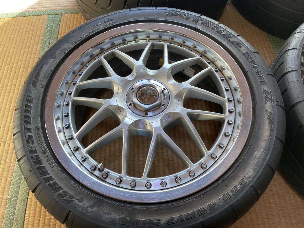 【中古品】 BRIGESTONE ブリジストン Turning type MT + POTENZA RE-01R 17インチ 4本セットの画像7