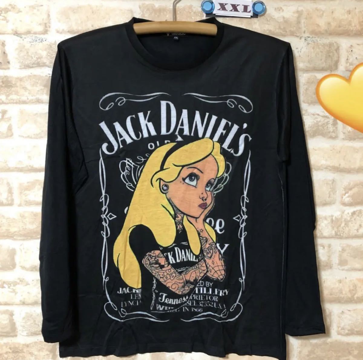 ジャックダニエル アリス　パロディ ロングTシャツ　XXLサイズ　長袖_画像1