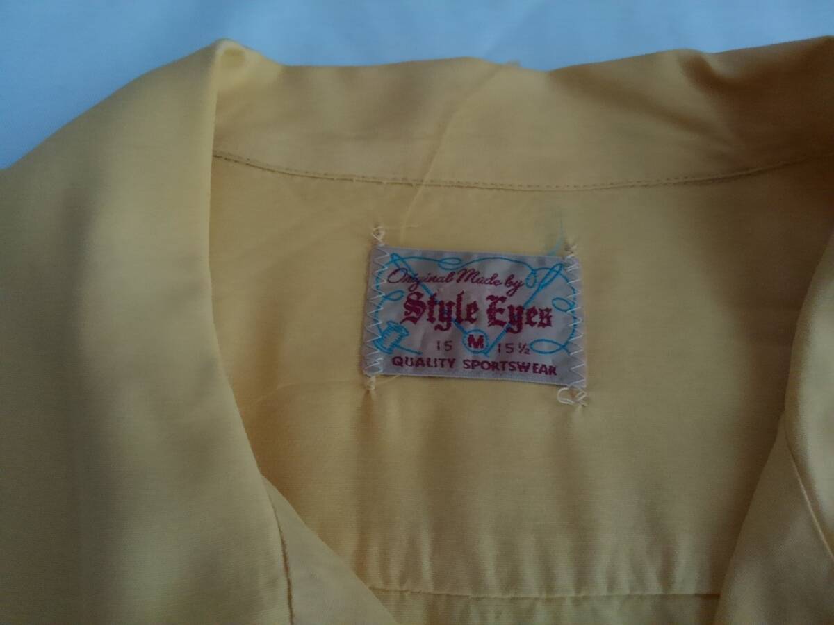 Style Eyes スタイルアイズ レーヨン半袖オープンシャツ SE37606 刺繍デザイン イエロー サイズM 東洋エンタープライズ 日本製の画像6