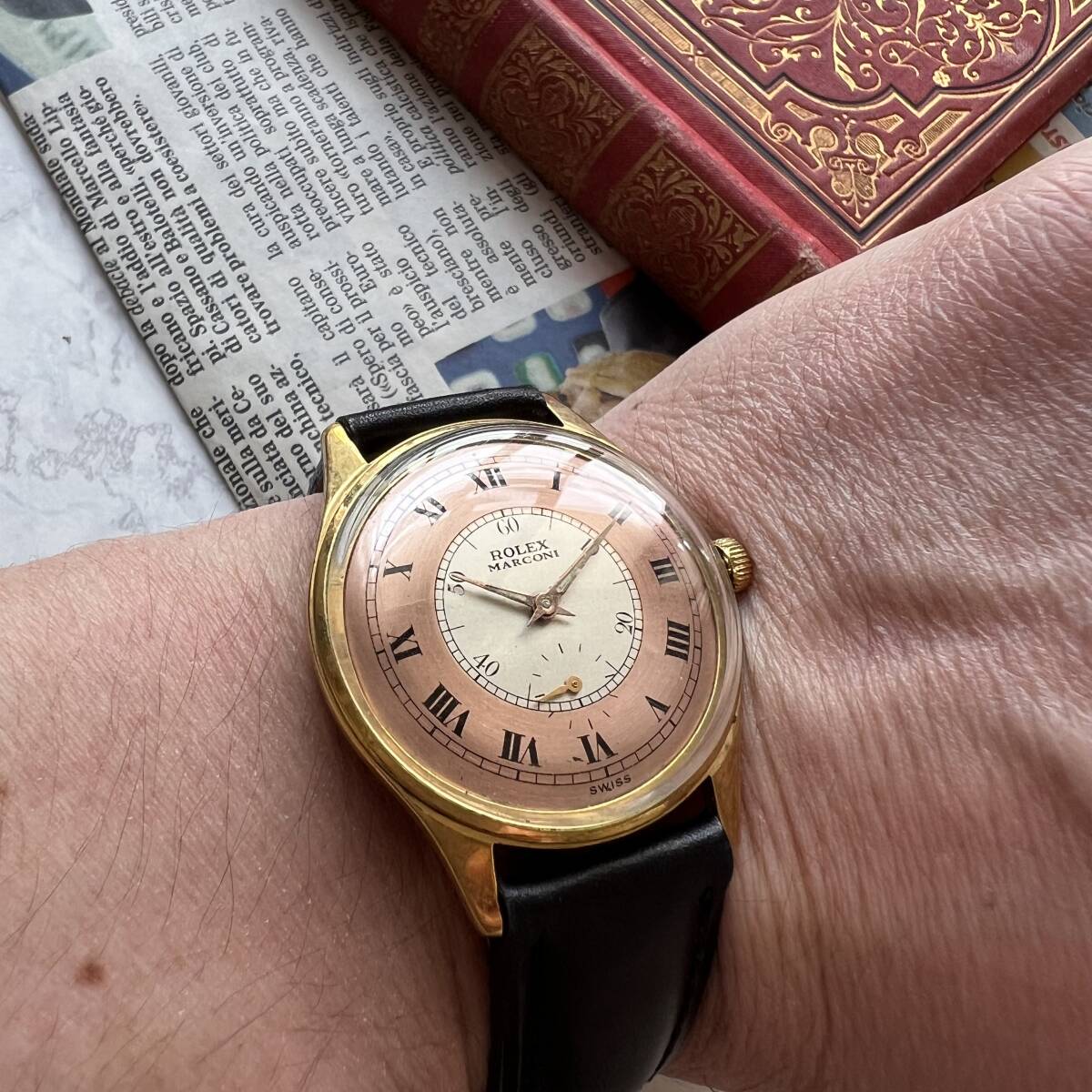 rolex ロレックス　マルコーニ　1910　ビッグサイズ37ｍｍ　　ステンレス　手巻き　動作良好　メンズ腕時計_画像6