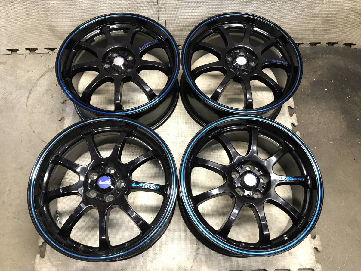 【17×7.5J インセット+50 PCD100 5H】LM SPORTアルミホイール 4本 86/BRZ,プリウス,インプレッサスポーツなどの画像1