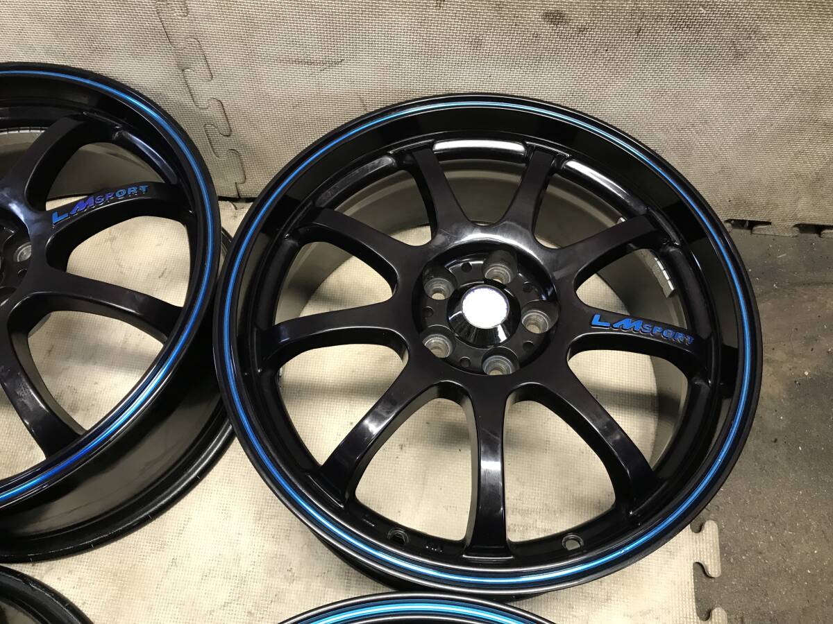 【17×7.5J インセット+50 PCD100 5H】LM SPORTアルミホイール 4本 86/BRZ,プリウス,インプレッサスポーツなどの画像5