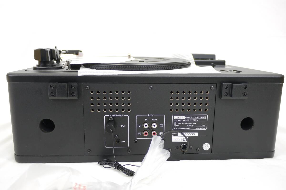新品未使用TEAC LP-R550USB ターンテーブル・カセットプレーヤー付きCDレコーダーバスレフ型スピーカー QVQ-114の画像4