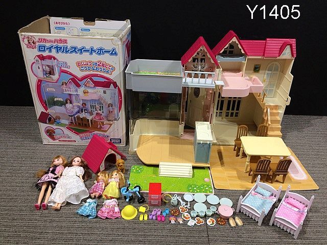 Y1405M リカちゃん ハウス ロイヤルスイートホーム リカちゃん人形 ミキマキ 屋上付き 2階建て タカラトミーの画像1
