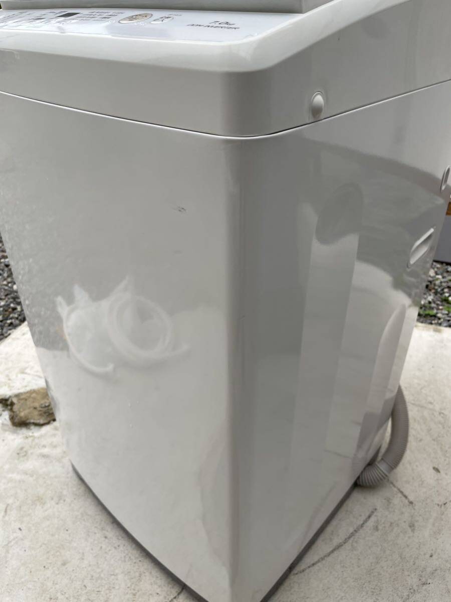 【美品】AQUA 7.0kg洗濯機 AQW-GV70H 2019年製 通電確認済み 3Dパワフル洗浄 高濃度クリーン浸透 ジェルボールコース ワイドガラストップの画像7