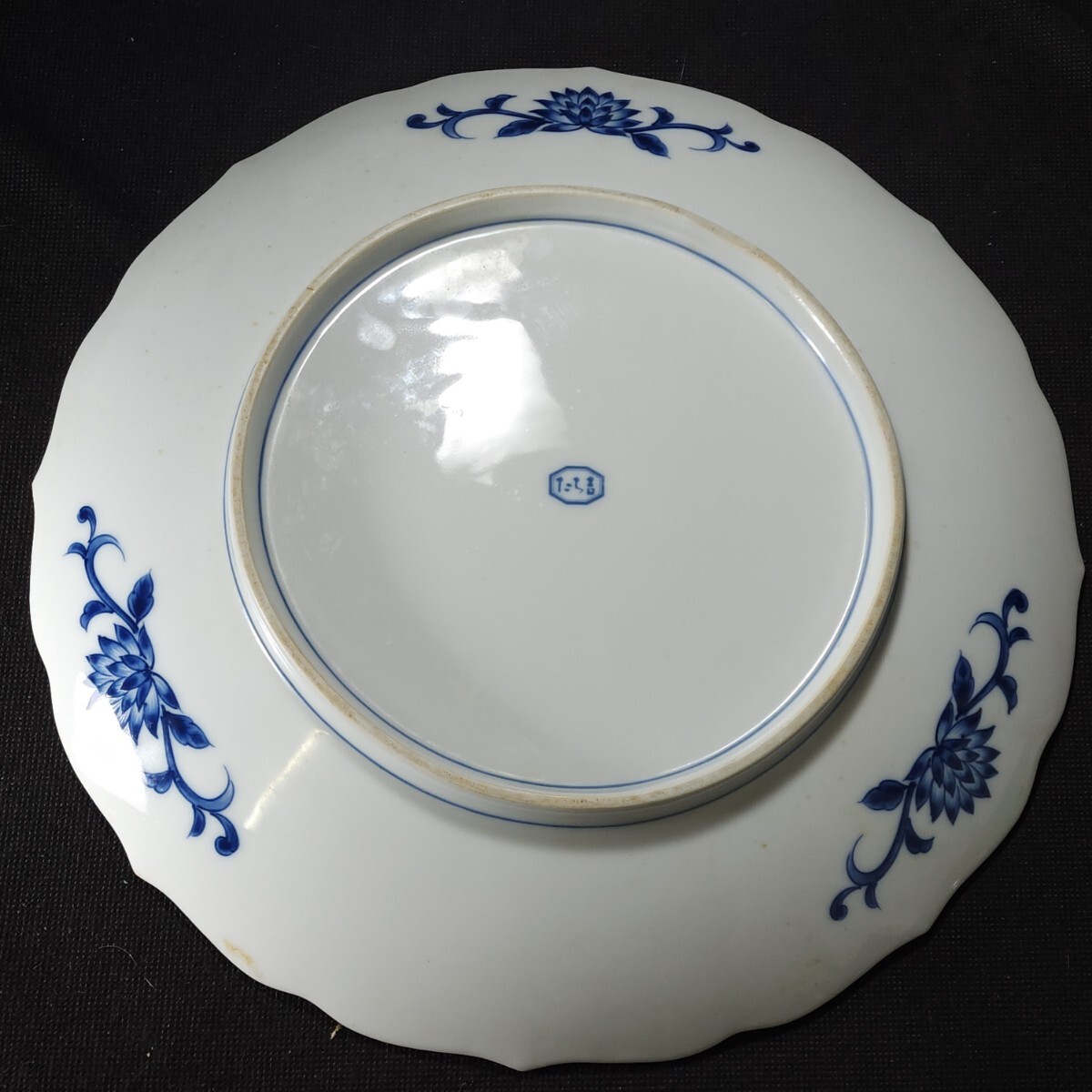 たち吉 青華唐草 30cm 大皿 未使用 /橘吉/盛皿/和食器/陶磁器/の画像9