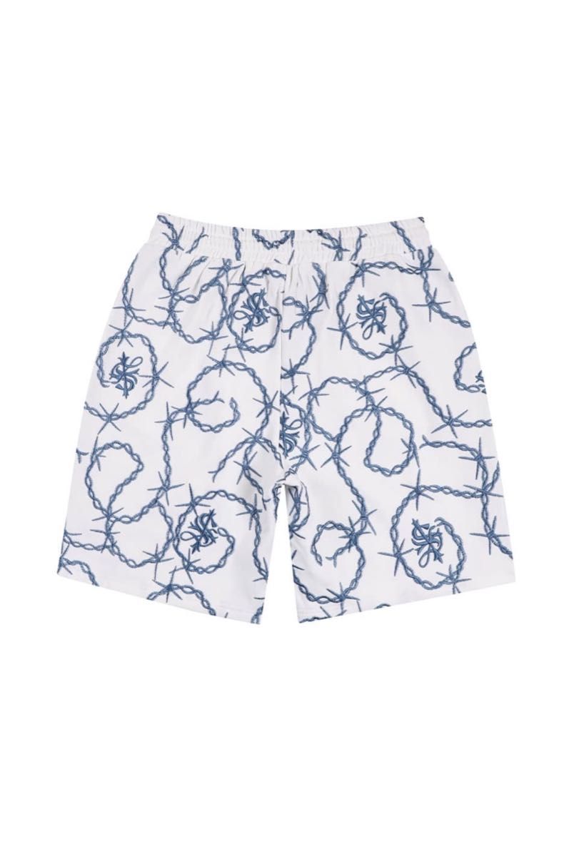CROSS CHAIN EMBROIDERY SHORTS