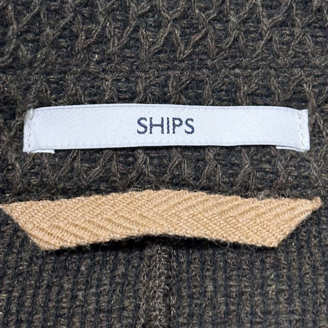【美品】 SHIPS シップス アンコンジャケット ニットジャケット サマーニット 春夏素材 Mサイズ_画像9