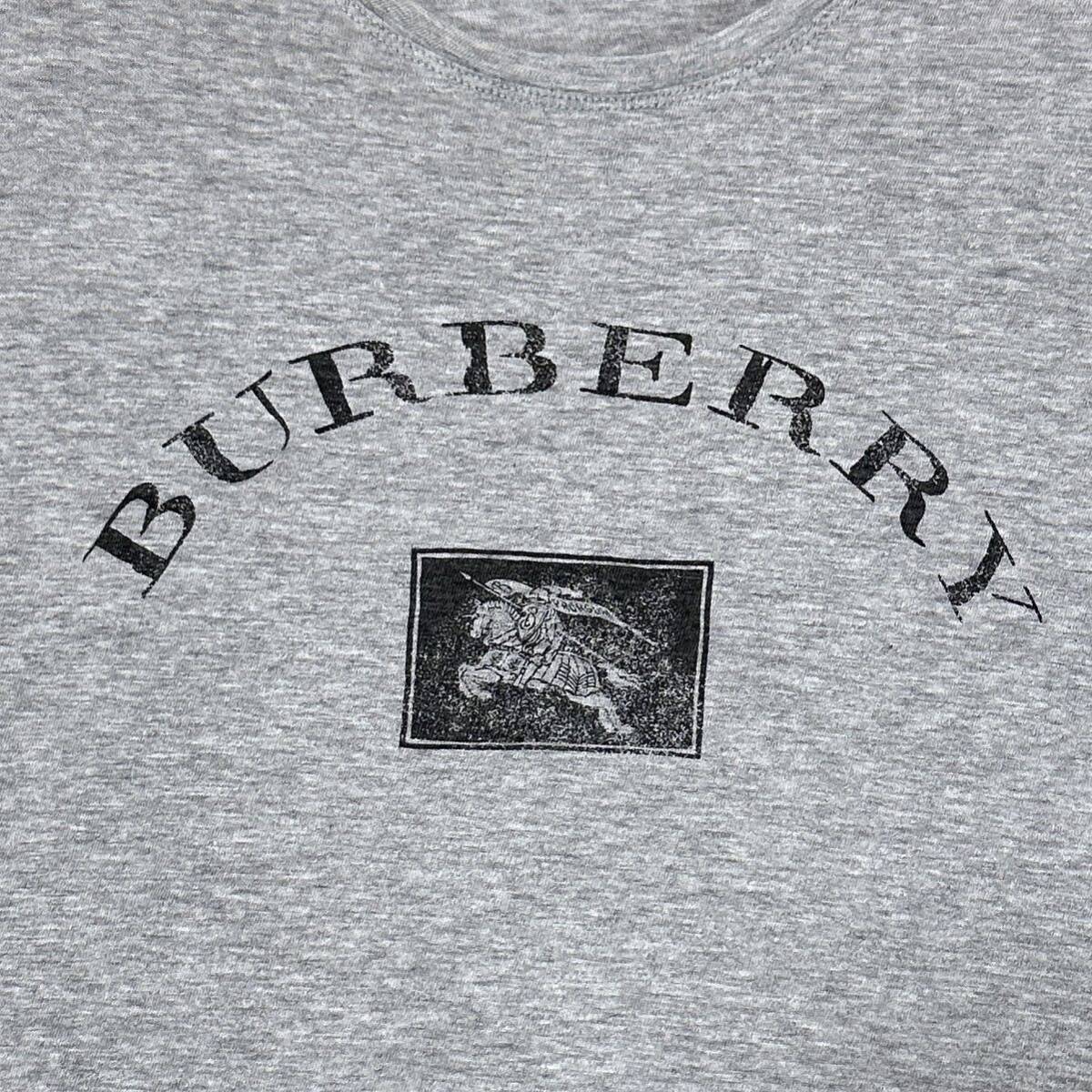 BURBERRY LONDON バーバリーロンドン Tシャツ 半袖 ブランドロゴ グレー 灰色 サイズ3_画像4