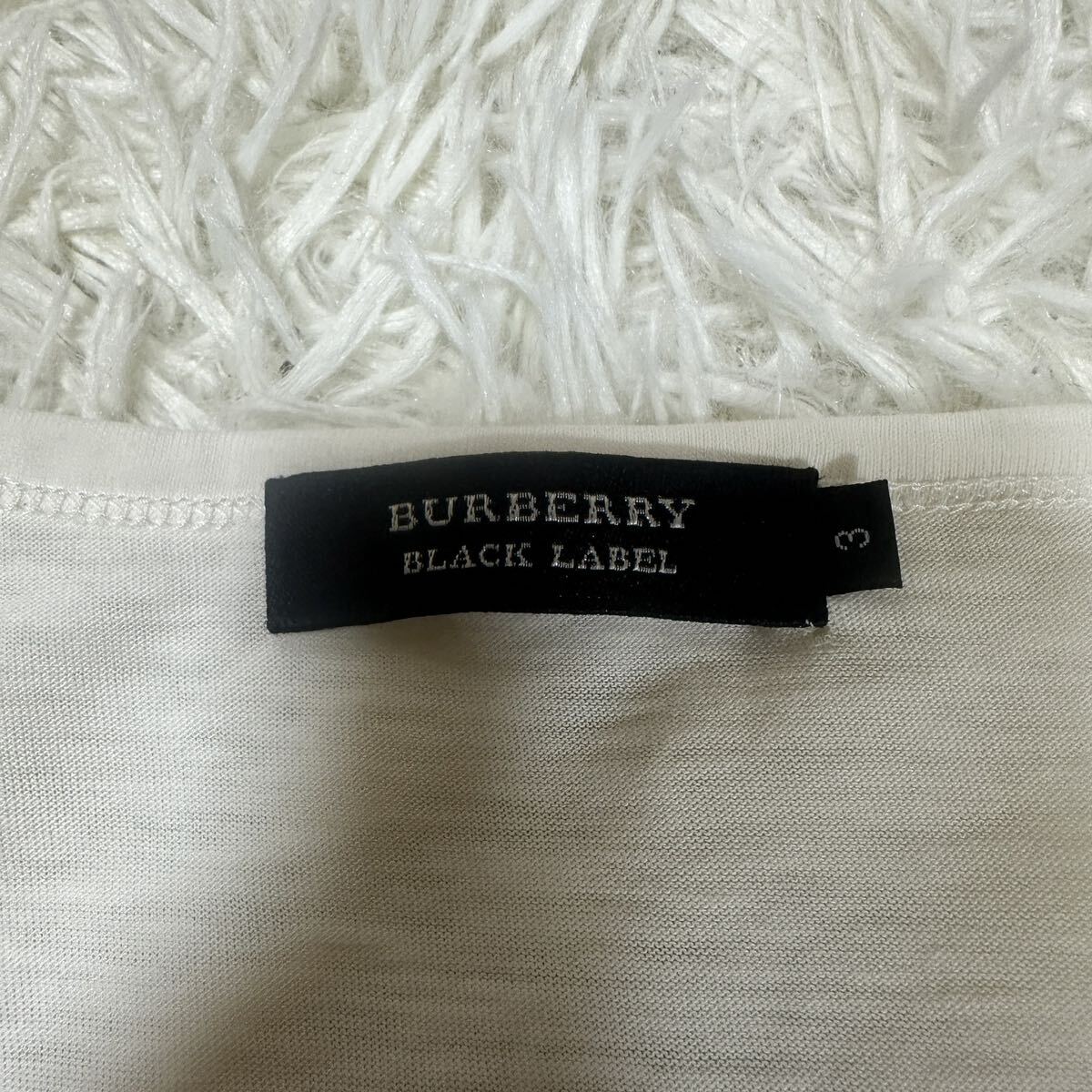 BURBERRY BLACK LABEL Burberry Black Label футболка короткий рукав футболка белый шланг Logo размер 3