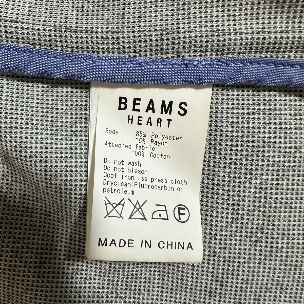 BEAMS ビームス アンコンジャケット テーラードジャケット ブレザー グレー ストレッチ素材 春夏使用 Sサイズの画像10