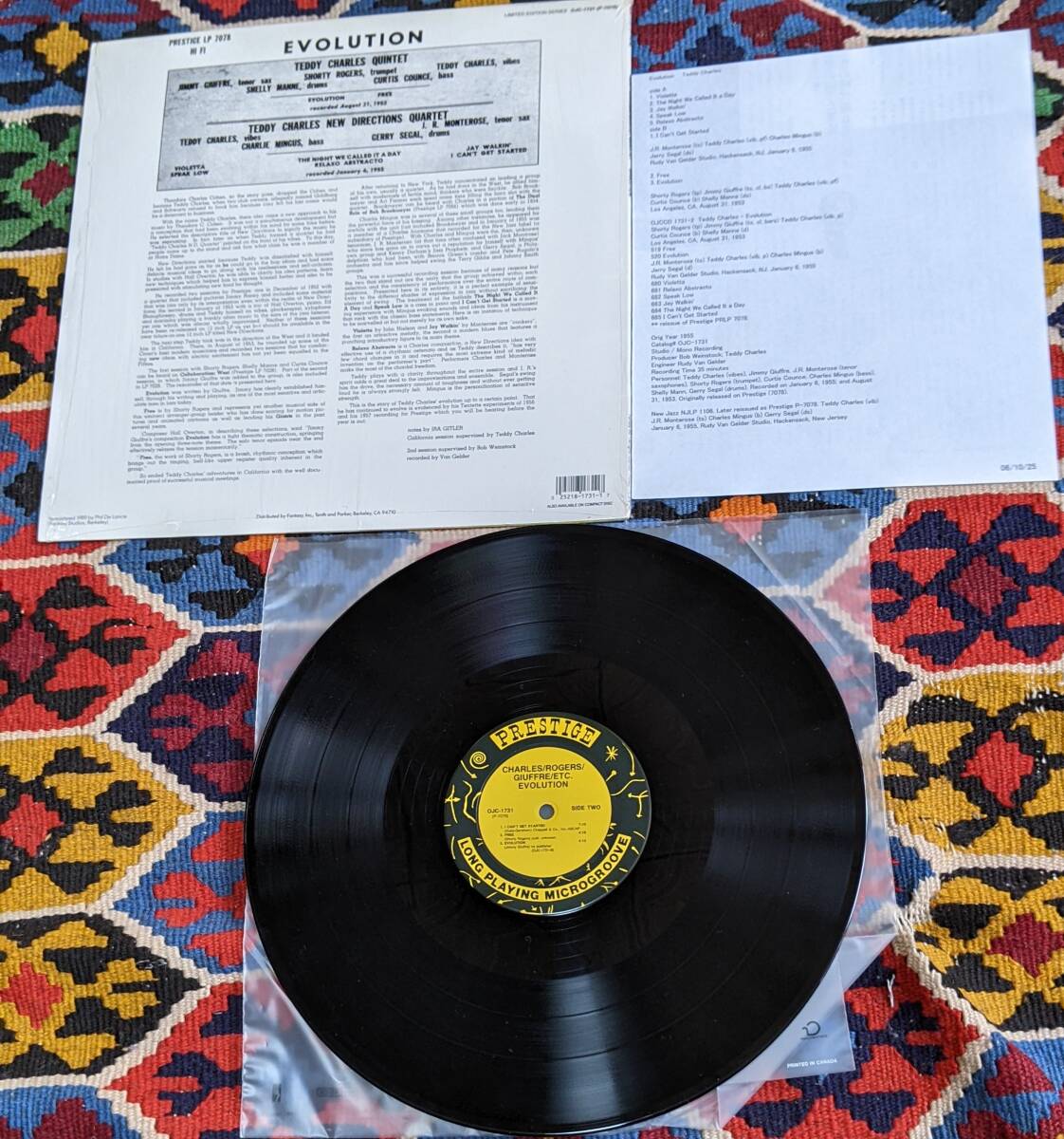 50's テディ・チャールズ(VIB) Shorty Rogers Jimmy Giuffre Charlie Mingus Shelly Manne US盤LP Evolution OJC-17311953,55年録音の画像8