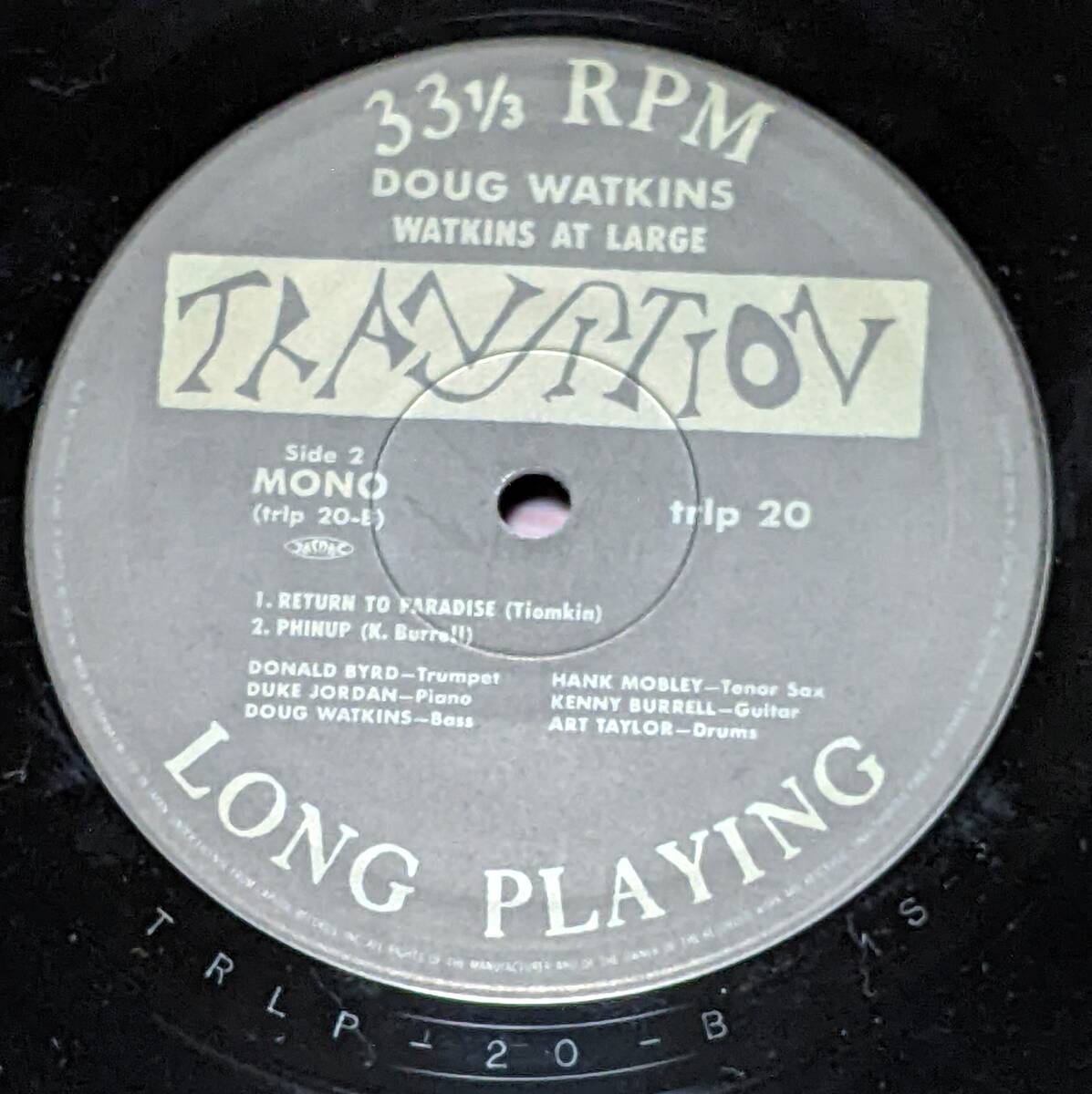 50's ダグ・ワトキンス(b) Doug Watkins (国内盤 LP)/ ワトキンス・アット・ラージ Watkins At Large Transition TRLP 20 1956年の画像5