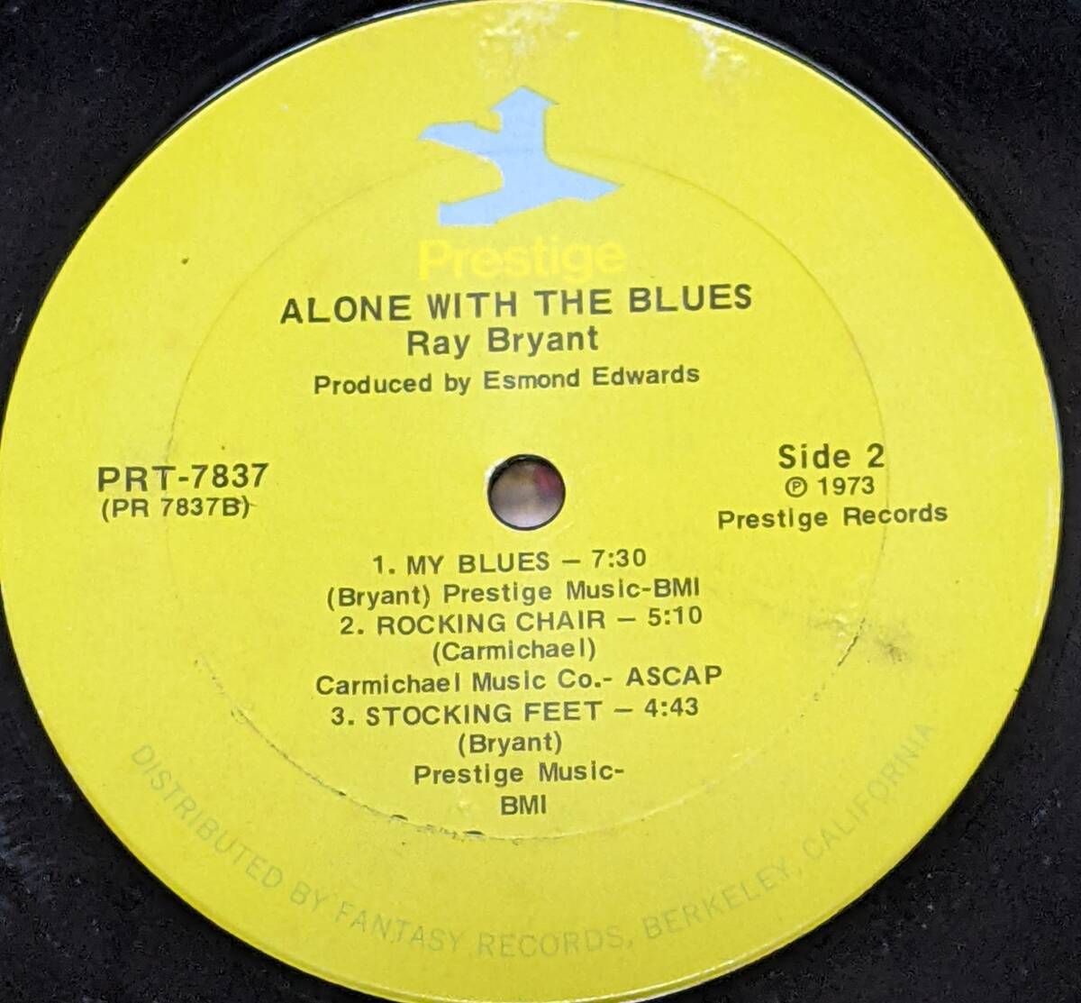 50's レイ・ブライアント Ray Bryant (US盤 LP)/ アローン・ウィズ・ザ・ブルース Alone With The Blues Prestige PRT-7837 1958年の画像5