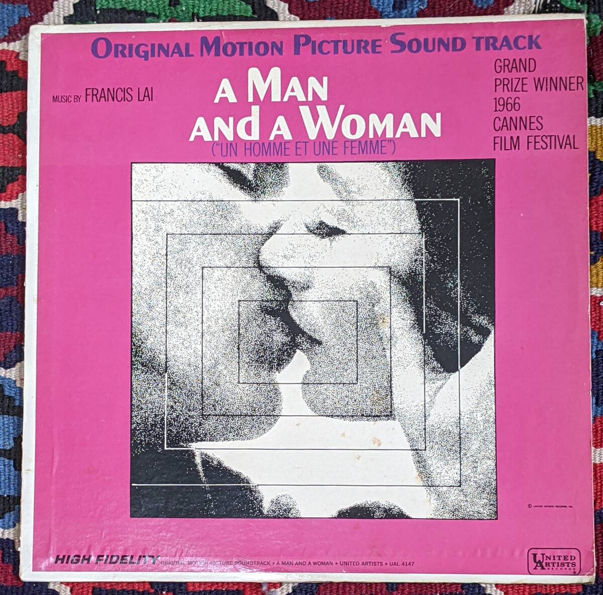 60's  サントラ「 男と女」 音楽 フランシス・レイ Francis Lai ピエール・バルー(US盤 LP)/ A Man And A Woman W-91032 1966年の画像2