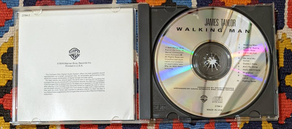  70's SSW ジェイムス・テイラー James Taylor (CD)/ ウォーキング・マン Walking Man Warner Bros. Records 2794-2 1974年の画像4