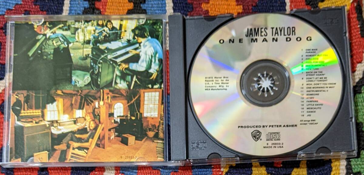 70's SSW ジェイムス・テイラー James Taylor (CD)/ ワン・マン・ドッグ One Man Dog Warner Bros. Records 9 25933-2 1972年の画像4