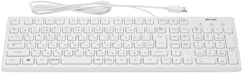 ホワイト BUFFALO USB接続 有線スタイリッシュキーボード ホワイト BSKBU15WHの画像6