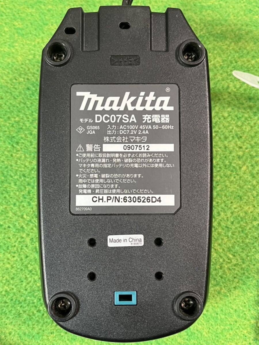 makita DC07SA 充電器 Li-ion7.2V用 AC100V専用 中古品 マキタの画像2