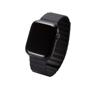 【新品】エレコム Apple Watch用マグネットバンド （49／45／44／42mm） AW-45BDMAGBK ブラック