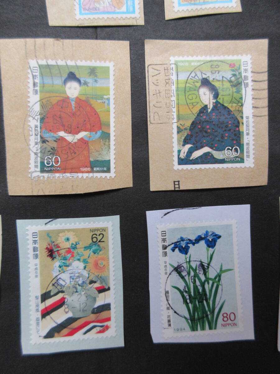 【21】使用済み 日本切手19枚 年次特殊切手（ふみの日X9・切手趣味週間X10）局名・日付のわかる消印の画像6
