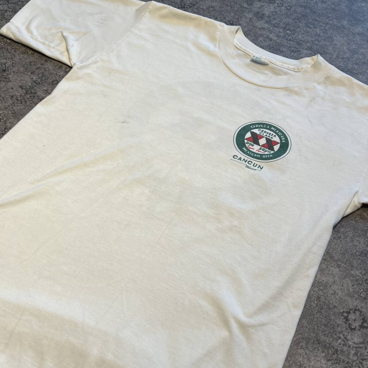 Vintage 80s 90s Print T-shirt プリント Tシャツ ビール ワンポイント シングルステッチ ホワイト 80年代 90年代 ヴィンテージ ビンテージの画像5