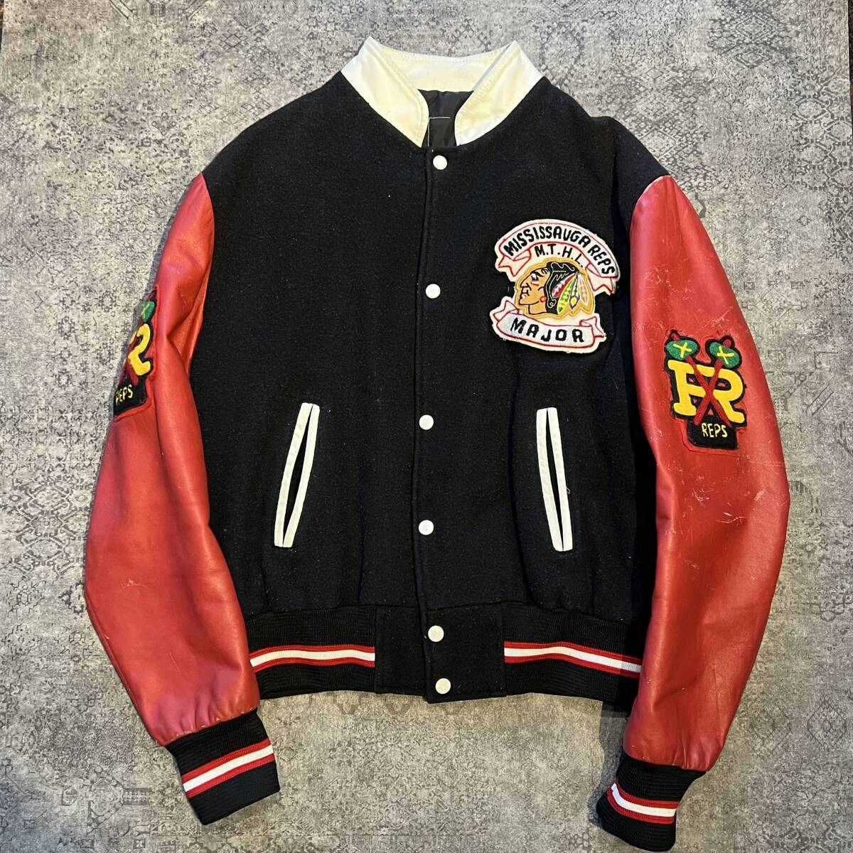 Vintage 70s 80s Wool Stadium Jumper ウール スタジアムジャンパー スタジャン レッド 70年代 80年代 ヴィンテージ ビンテージ_画像1