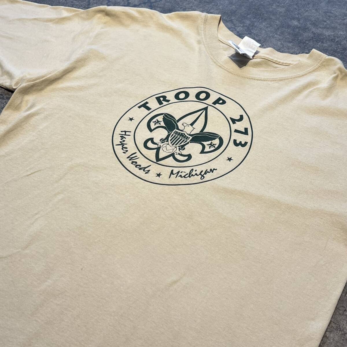 Vintage 00s GILDAN Boy Scout T-shirt ギルダン ボーイスカウト Tシャツ ベージュ 2000年代 ヴィンテージ ヴィンテージの画像4