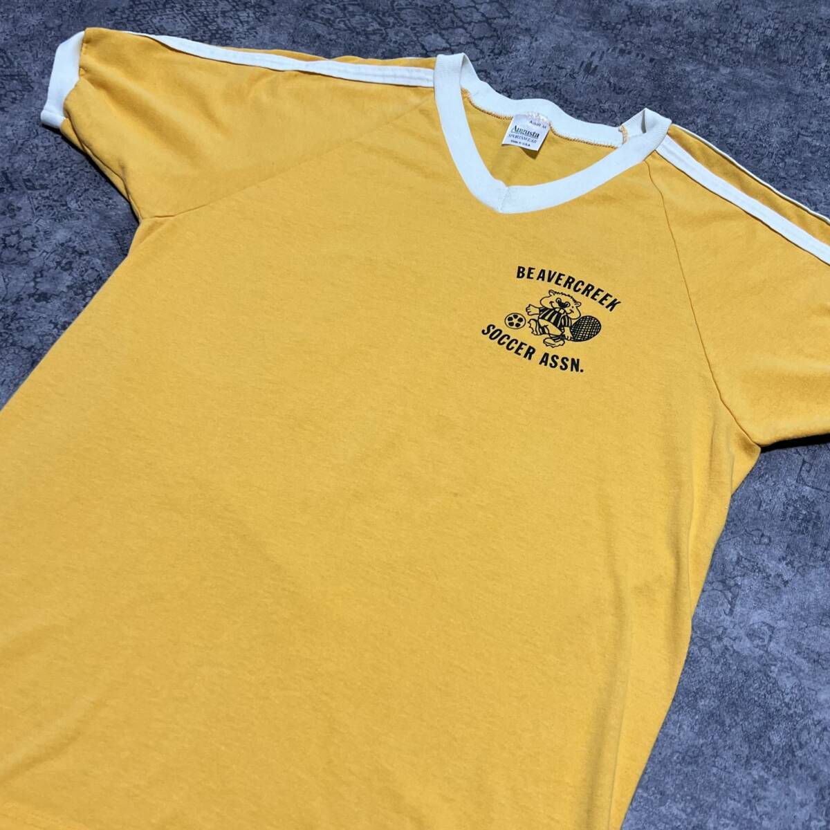 USA製 90s Augusta ゲームシャツ Tシャツ ユニフォーム イエロー 90年代 ヴィンテージ ビンテージ vintage_画像4