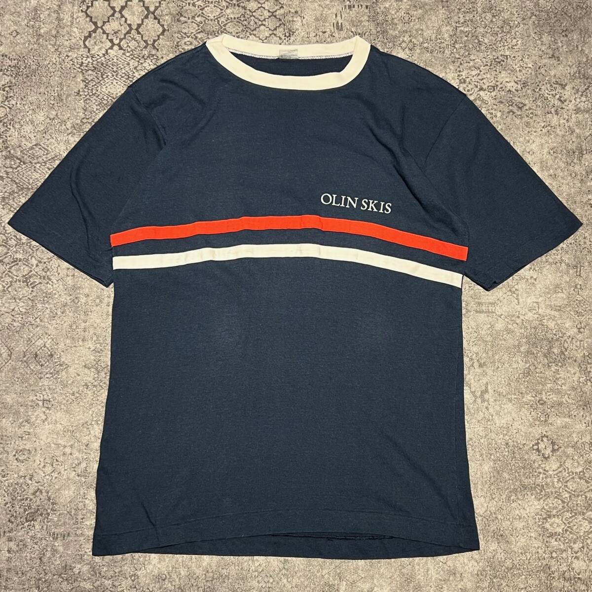 USA製 70s Champion チャンピオン バータグ Tシャツ シングルステッチ ネイビー 70年代 ヴィンテージ ビンテージ vintage_画像1