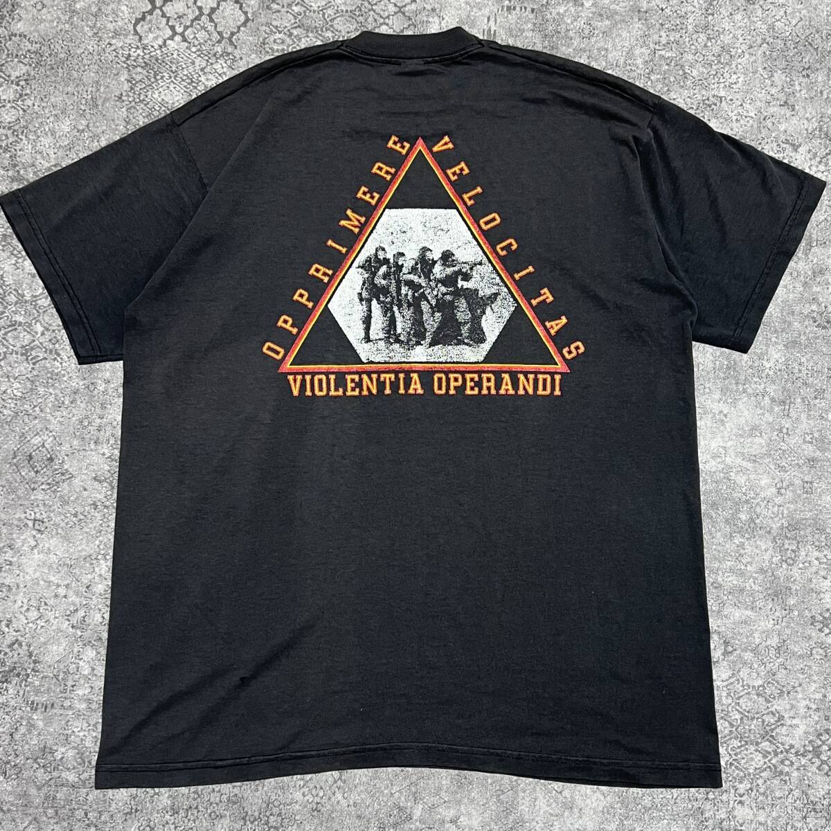 90s USMC US ARMY インストラクター 海兵隊 Tシャツ ミリタリー アートT バンドT ブラック 90年代 ヴィンテージ ビンテージ vintageの画像2