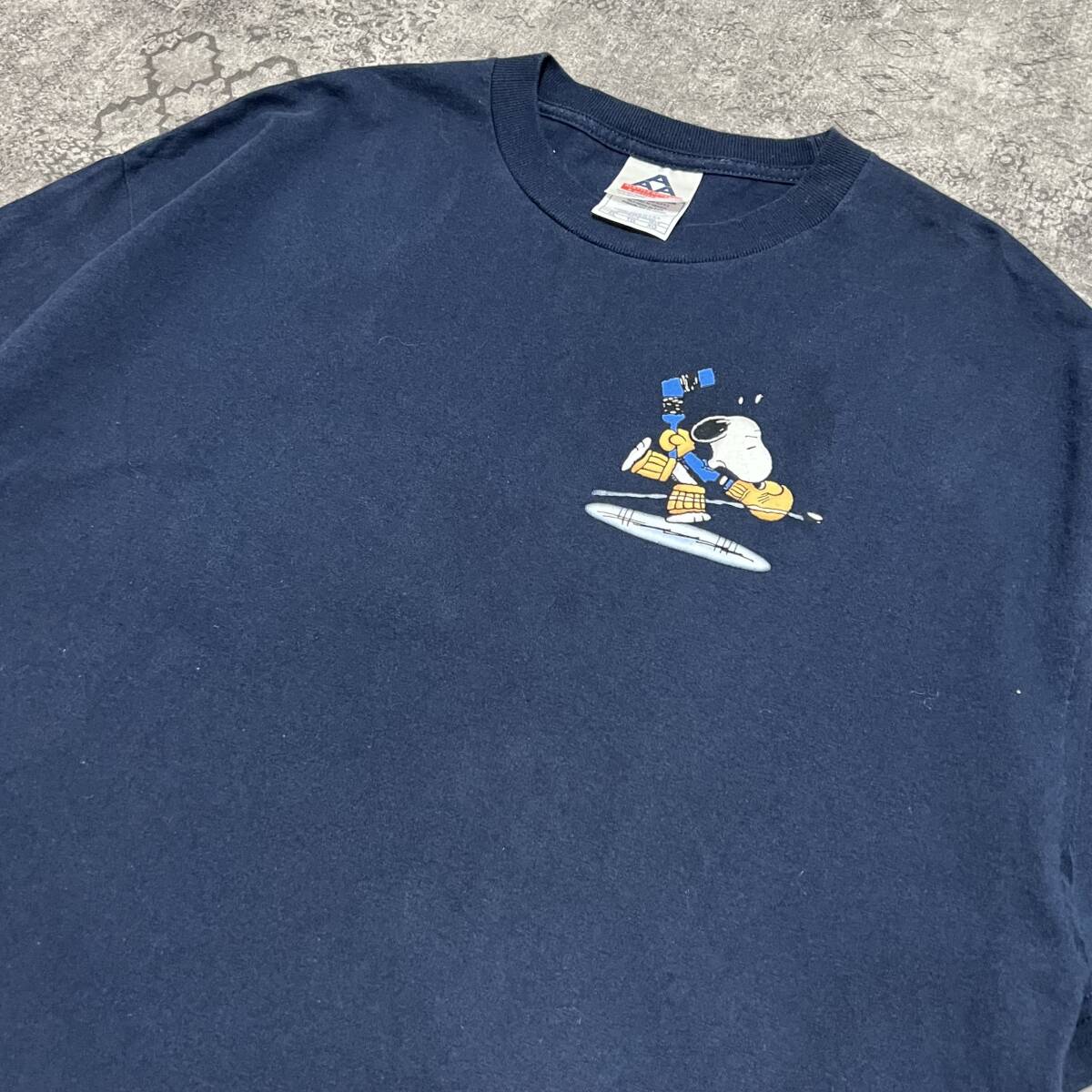 USA製 90s AAA SNOOPY スヌーピー Tシャツ キャラクター アートT ネイビー 90年代 ヴィンテージ ビンテージ vintageの画像5