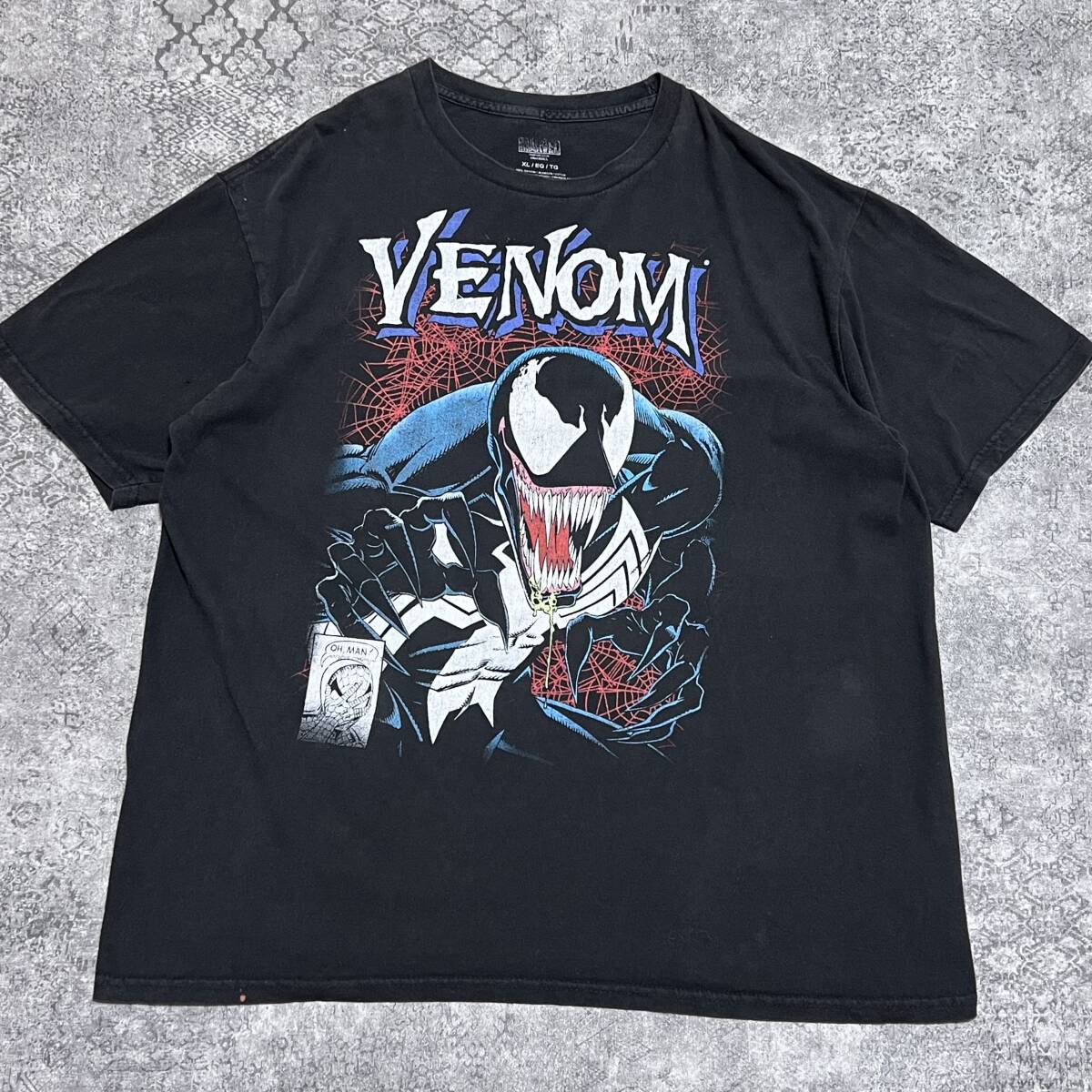 00s MAEVEL Venom マーベル ヴェノム Tシャツ キャラクター 映画 ムービー バンドT アートT ブラック ヴィンテージ ビンテージ vintageの画像1