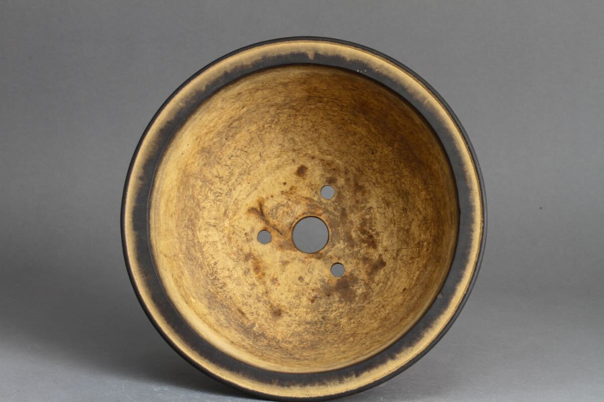 [.]1888 Zaimei white mud circle shape bonsai pot 