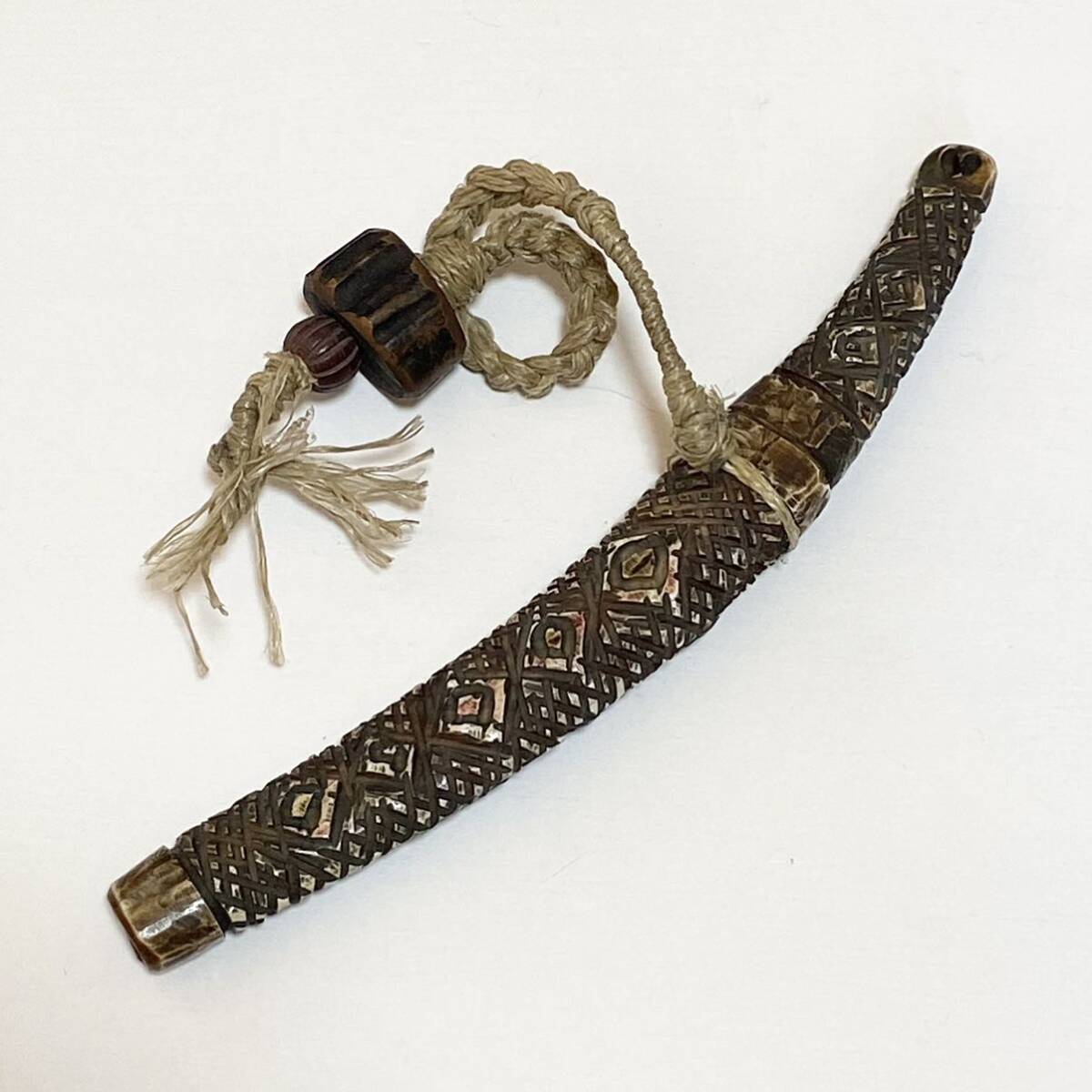 アイヌ民族 マキリ メノコ 鹿角 民族美術 狩猟刀 時代 ナイフ コレクター収蔵品 b2の画像1