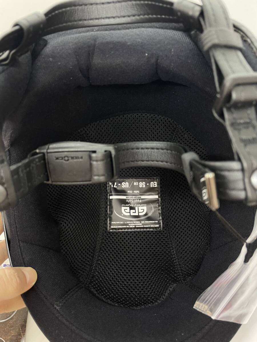 HGPA GPAヘルメット Easy Jockup TLS(ツヤ有り黒 58cm) 新品未使用の画像3