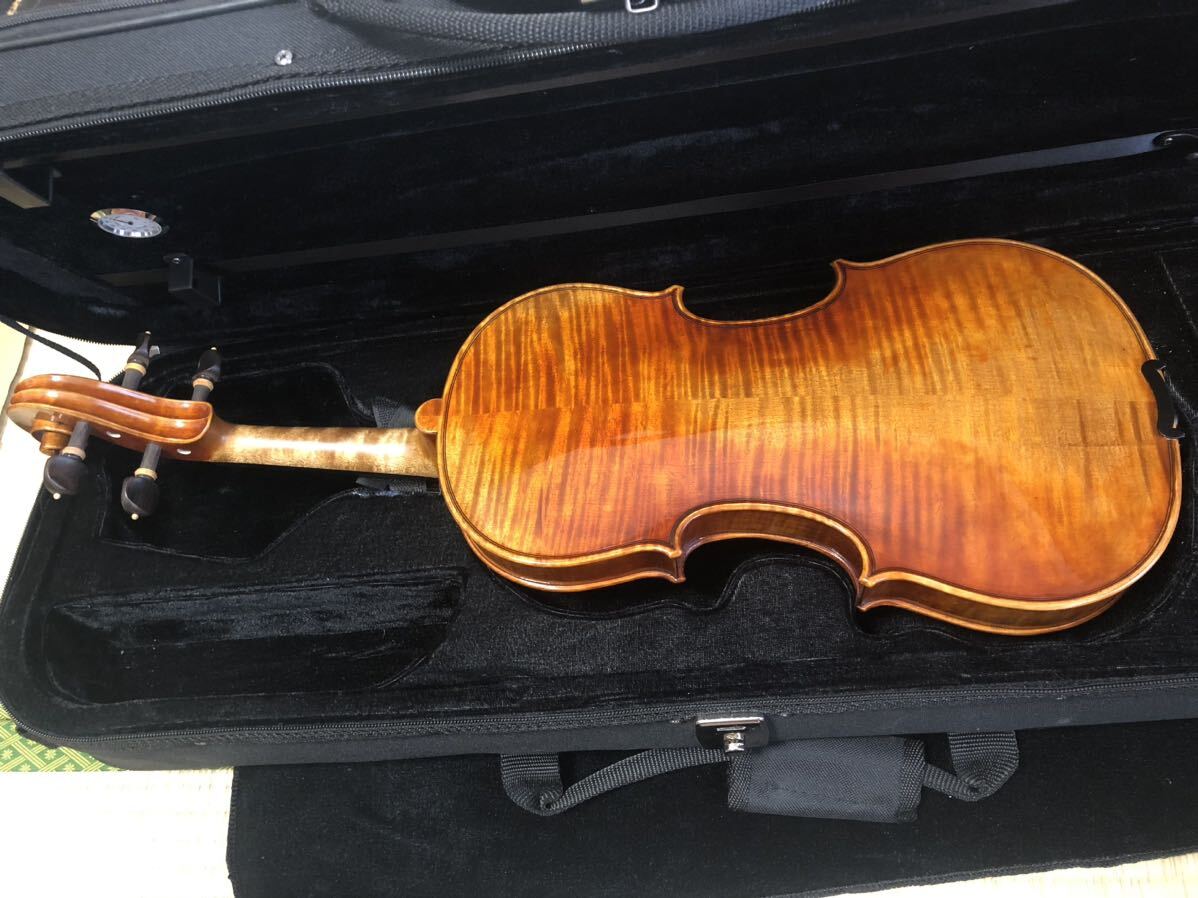 フランス モダン フルサイズ バイオリン 4/4 虎杢 ヴァイオリン メンテ済み ケース付きの画像9