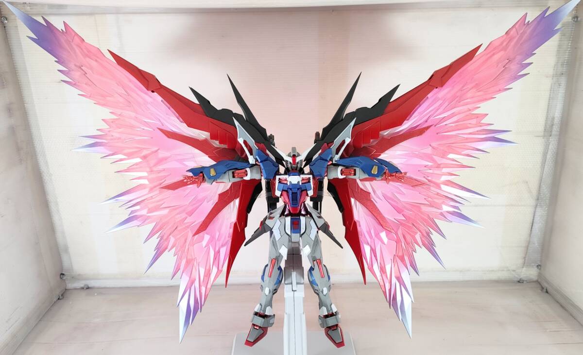 1/100 デスティニーガンダム specⅡ 風 塗装 完成品 光の翼 検( 機動戦士ガンダムSEEDDESTINY MG ? メタルビルド ?_画像2