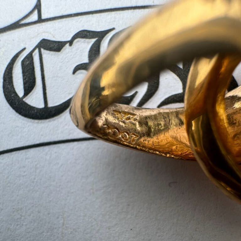 クロムハーツ22kフィリグリークロスウィズベイルパヴェダイヤモンド ゴールド ペンダント ネックレスの画像8