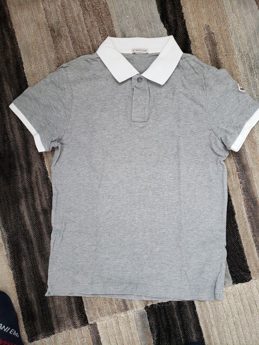 【極美品】モンクレール　MONCLER　ポロシャツ　半袖　グレー　size S