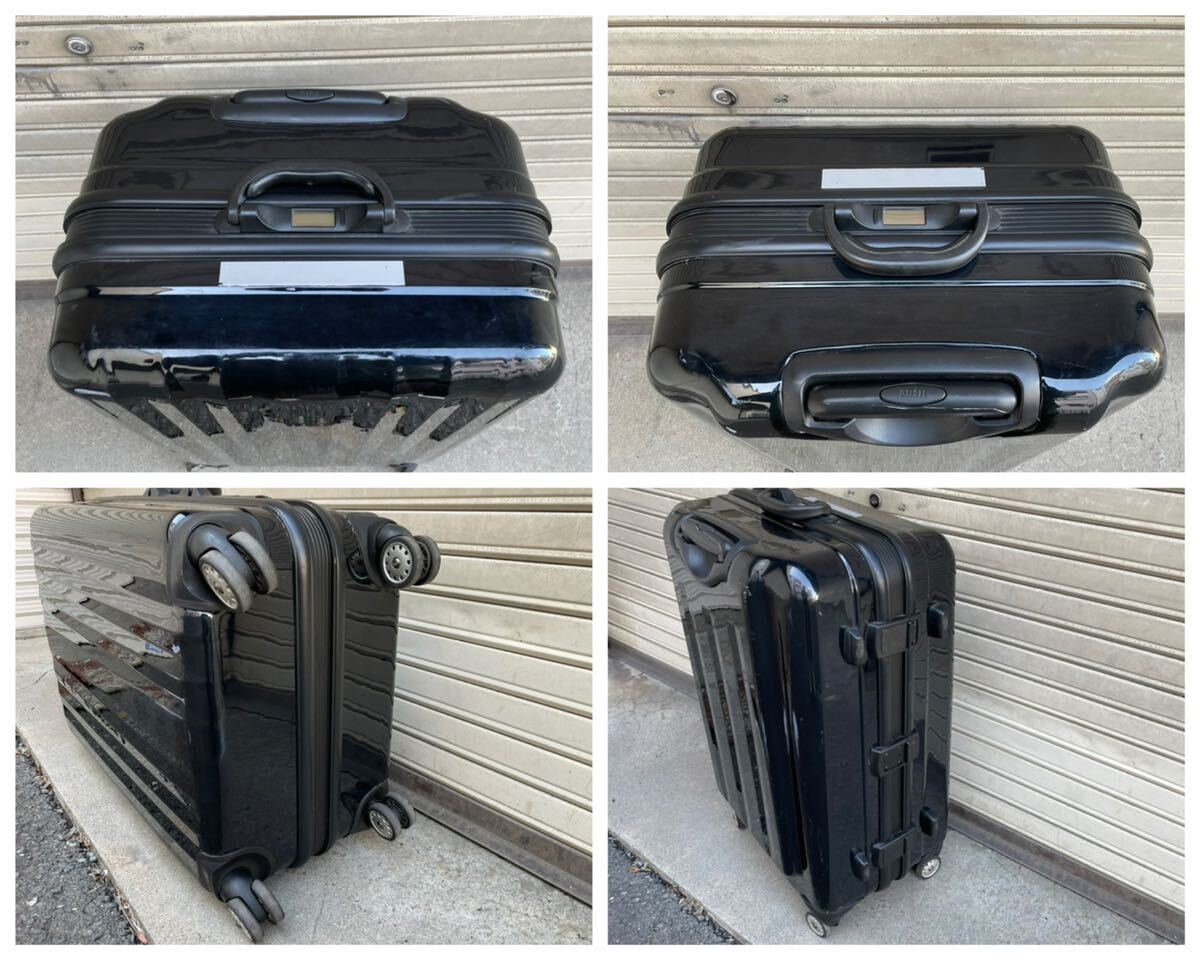 N386 smart bird キャリーバッグ カギ付き4輪タイプ ブラック Lサイズ相当 大容量 旅行用 スーツケース 幅:約50cm 奥行:約33cm 高さ:約76cmの画像7