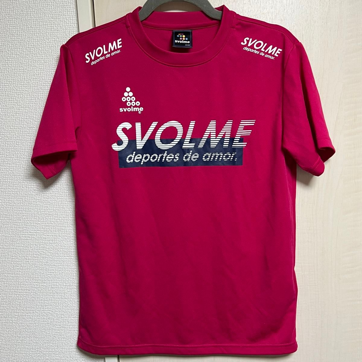 サッカー フットサル スボルメ SVOLME トップススボルメ　svolme　Tシャツ　プラシャツ　ピンク　半袖