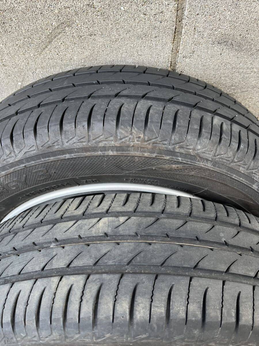 【即決送料無料】中古タイヤ4本セット　155/65R14 TOYO ダイハツ　山あり_画像7