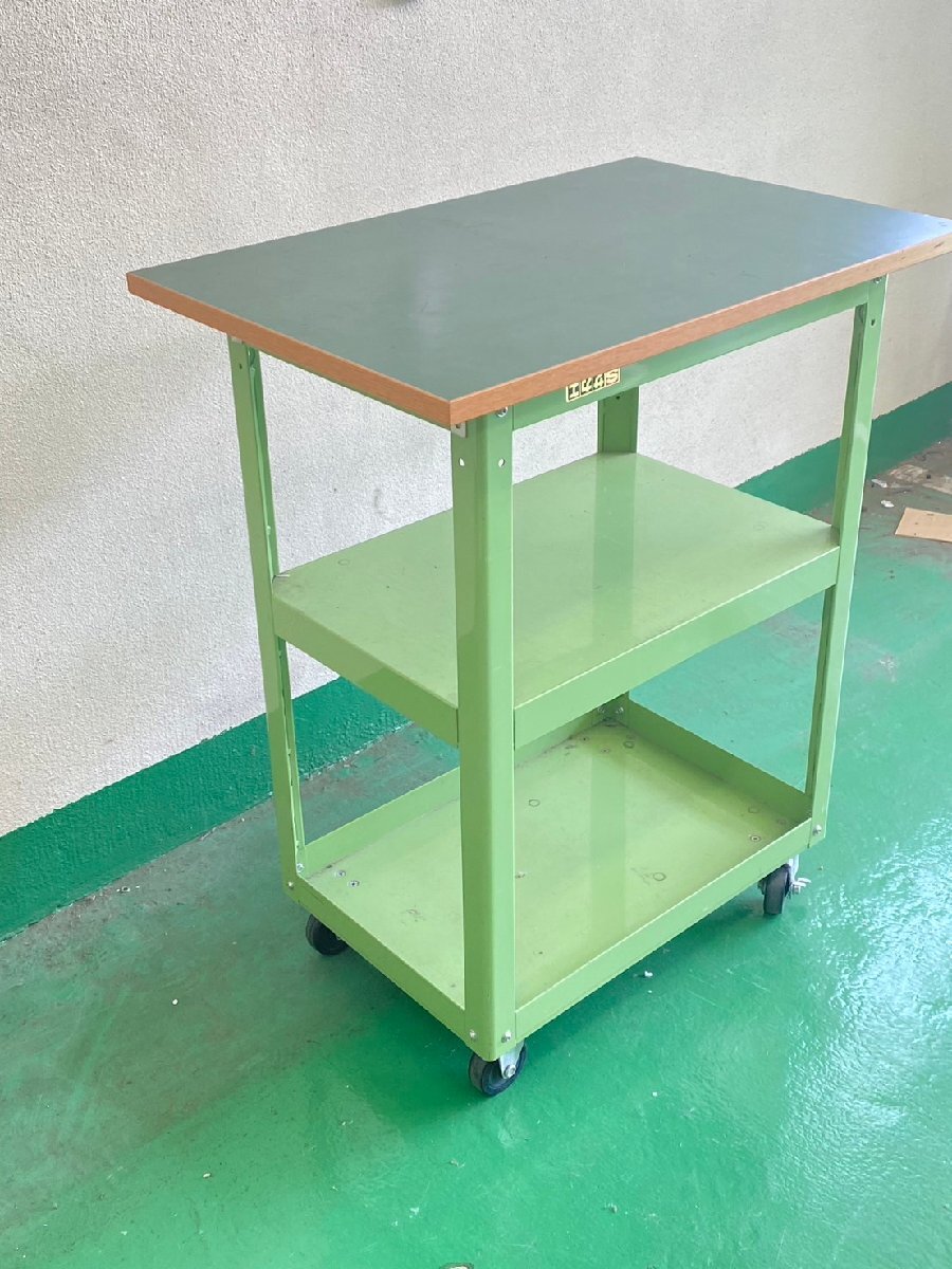 # cheap commodity #< Sakae > working bench 750×500×900 2 -step type free with casters # cheap 4,400 jpy ~#